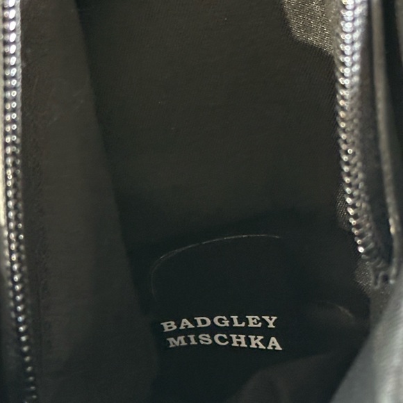 Badgley Mischka NWT Black Vegan Leather Pleats Moon Hobo Bag - Picture 11 of 12